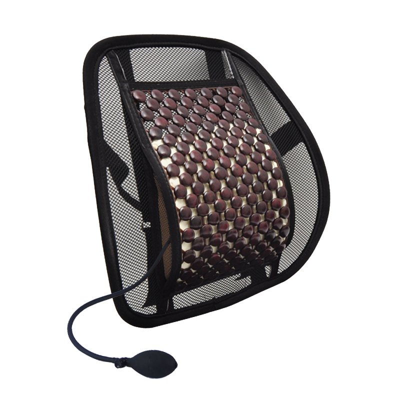 夏季木珠腰靠凉j席腰枕靠枕办公室靠背垫透气汽车护腰靠垫坐垫一