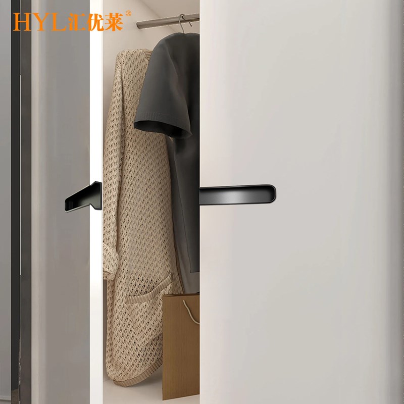 横装对开门嵌入式拉手衣柜橱柜推拉门开槽移N门柜门抽屉隐形门把