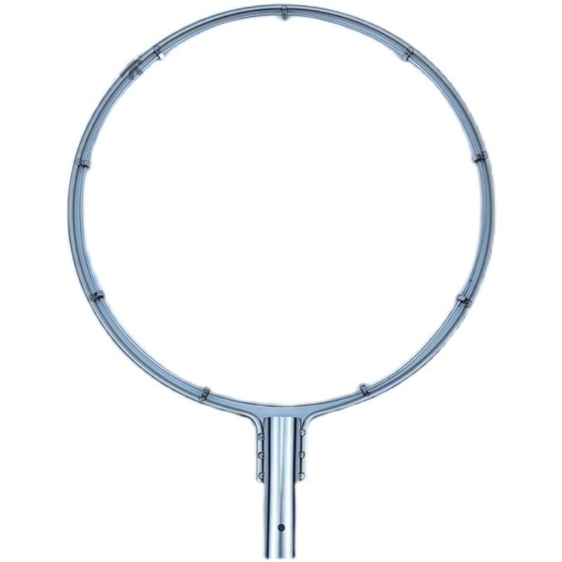 抄网圈双圈不锈钢实心小号304抄网E头结实钢圈捞大鱼网兜工具配件