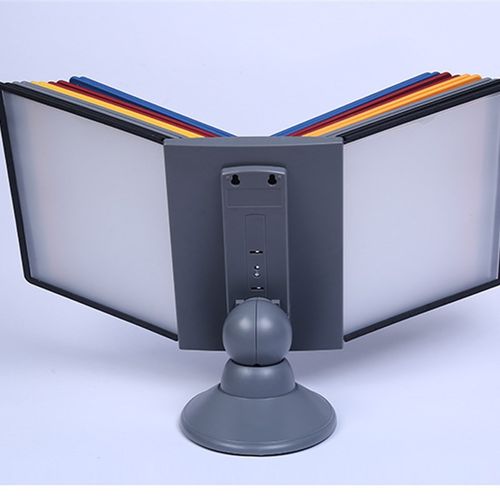 厂家桌面翻页文件架旋转40面台式餐厅A4指导文件夹资料翻页展示架