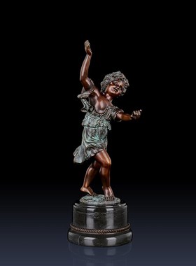 铜雕塑小a男孩EP005005S欧式人物工艺礼品摆饰客厅书房玄关家居桌