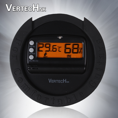 VERTECHh民谣吉他音孔盖吉他干燥剂加湿器除湿剂温度计数字显示