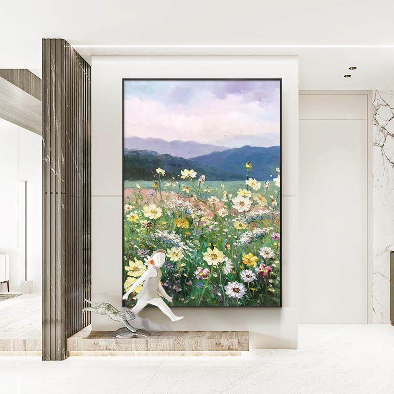 纯手绘风景花卉油画挂画现代立体装饰画玄关壁画客厅走廊过道挂画,智能设备,其他智能设备,淘宝优惠券,粉丝福利购,淘宝优惠卷