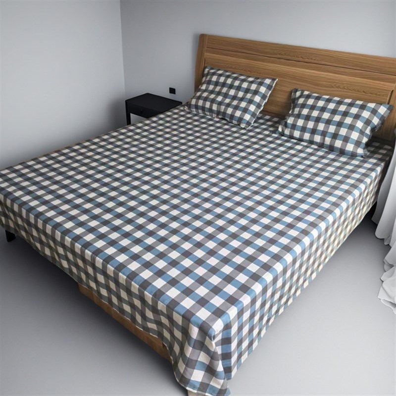 新款老粗布加厚床单枕套卧室两件套三件套