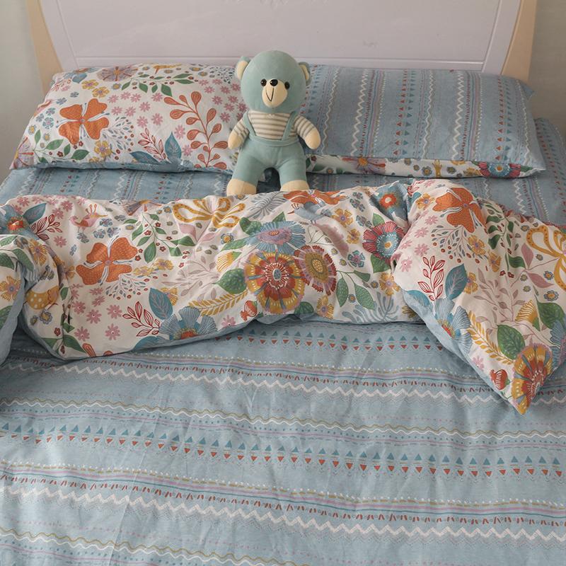 碎花款单件被套100%全棉被罩200*230双人学生宿舍床上