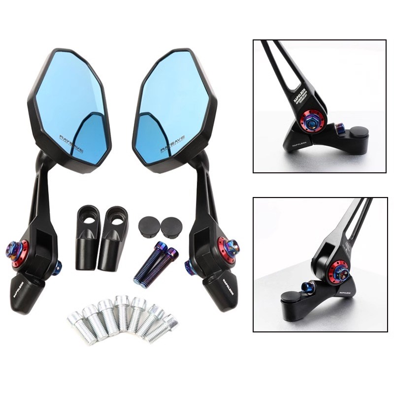 AOS9后视镜适用九号dz机械师小牛UQI+/F400T本田雅迪电动车反光镜