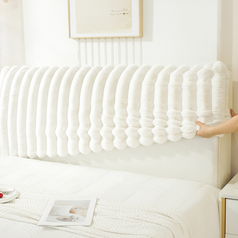 新款床头罩柔软弹力短绒高级感床头软包万能通用套罩木床遮丑神器