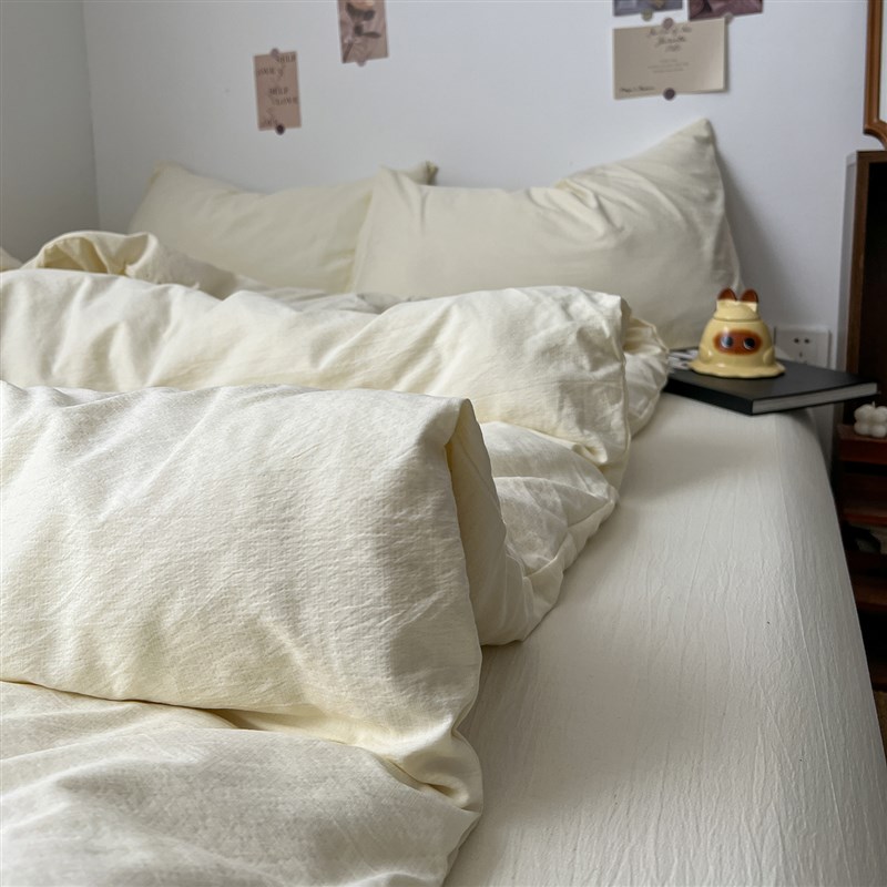 A类床上四件套全棉2025新款被套被罩床单学生宿舍三件套床笠4