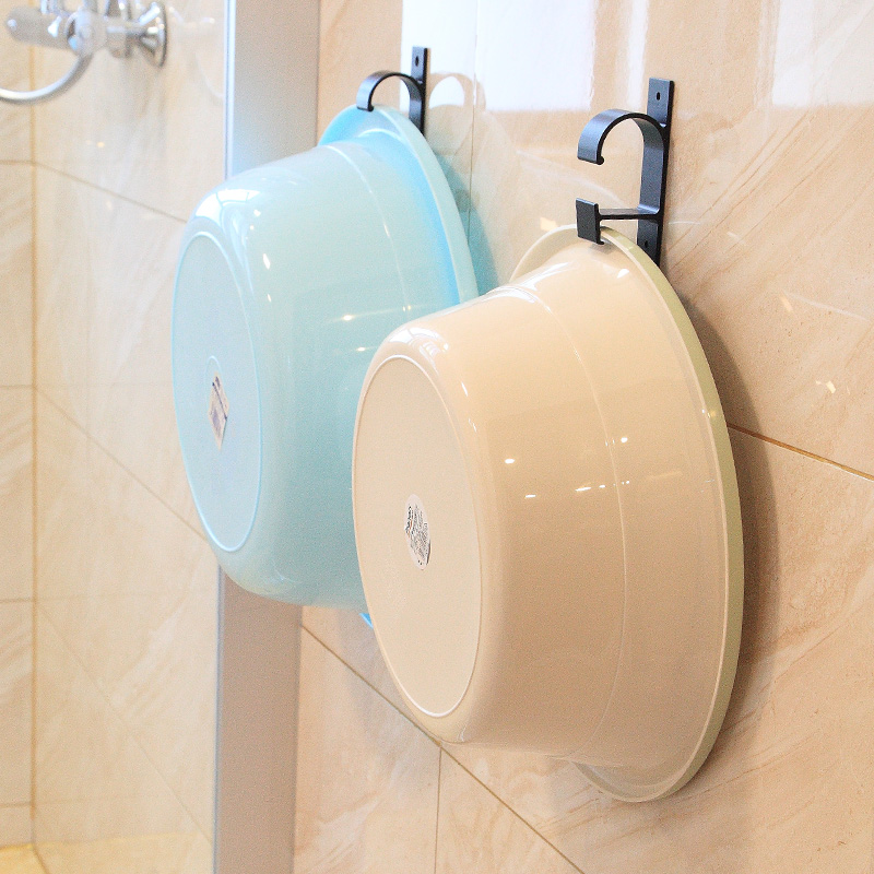 浴室卫生间置放盆架壁挂免打孔厕所墙壁简易收纳置物宝宝洗衣洗澡