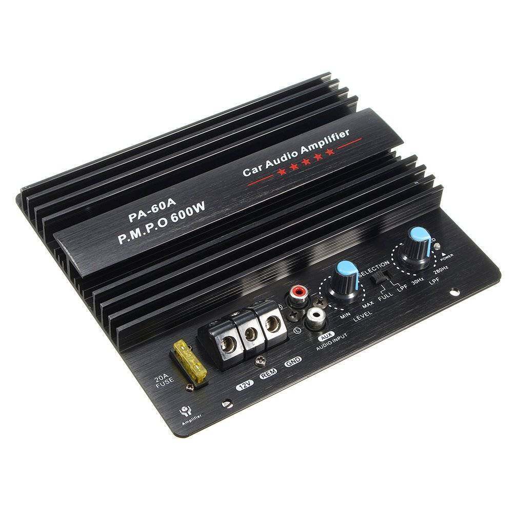 PA-60A12v汽车功放板大功率音响低音炮外露功放12v功放机600W