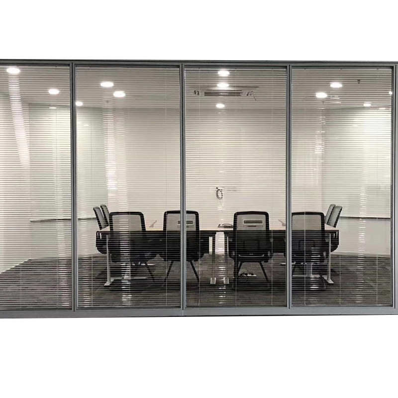 办公室玻璃隔断墙铝合金百叶隔断墙办公隔断厂房医院屏风高隔断墙