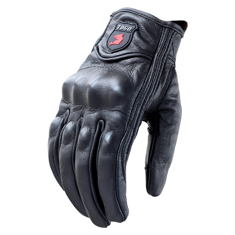 手套男骑行摩托车皮碳纤维手套机车手套男冬季摩托车手套防摔
