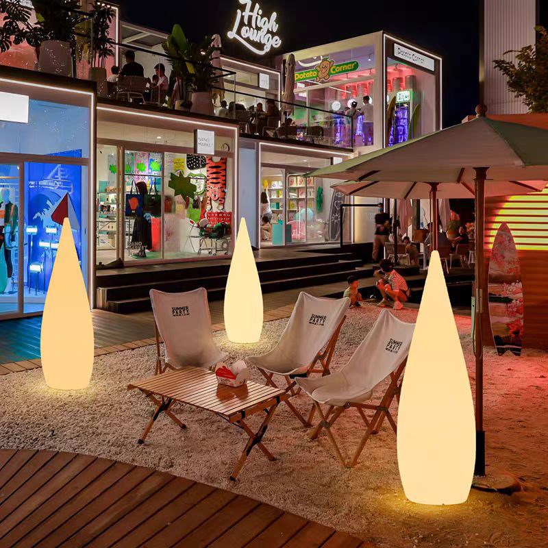 户外庭院装饰草坪灯网红太阳能发光F水滴灯酒店餐厅露营氛围景观