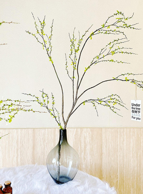 楼夏家仿真花假绿植餐桌花室内装饰落地雪柳干花枝条花束花艺摆件