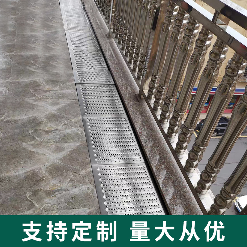 不锈钢地沟盖板厨房下水道排水沟格栅盖板雨O水篦子酒店防滑明沟