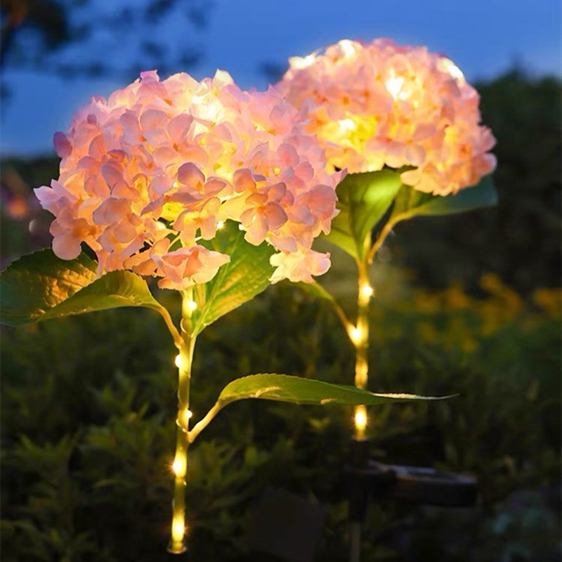 太阳能庭院灯户外防水别墅花园阳台装饰氛围景观地插绣球花草坪灯