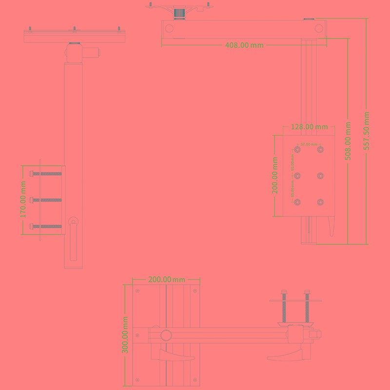 房车改装游艇活动旋转桌脚可拆卸桌腿桌架加宽桌面隐藏抽拔式桌腿
