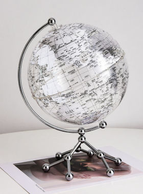 创意透明地球仪轻奢高档客厅电视柜书房办公室桌面摆件家居装饰品