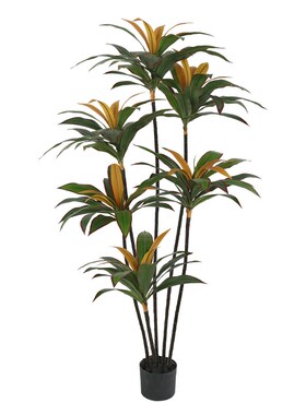 假绿植红铁树室内大型o落地盆栽摆件装饰仿真树高品质仿生绿色植