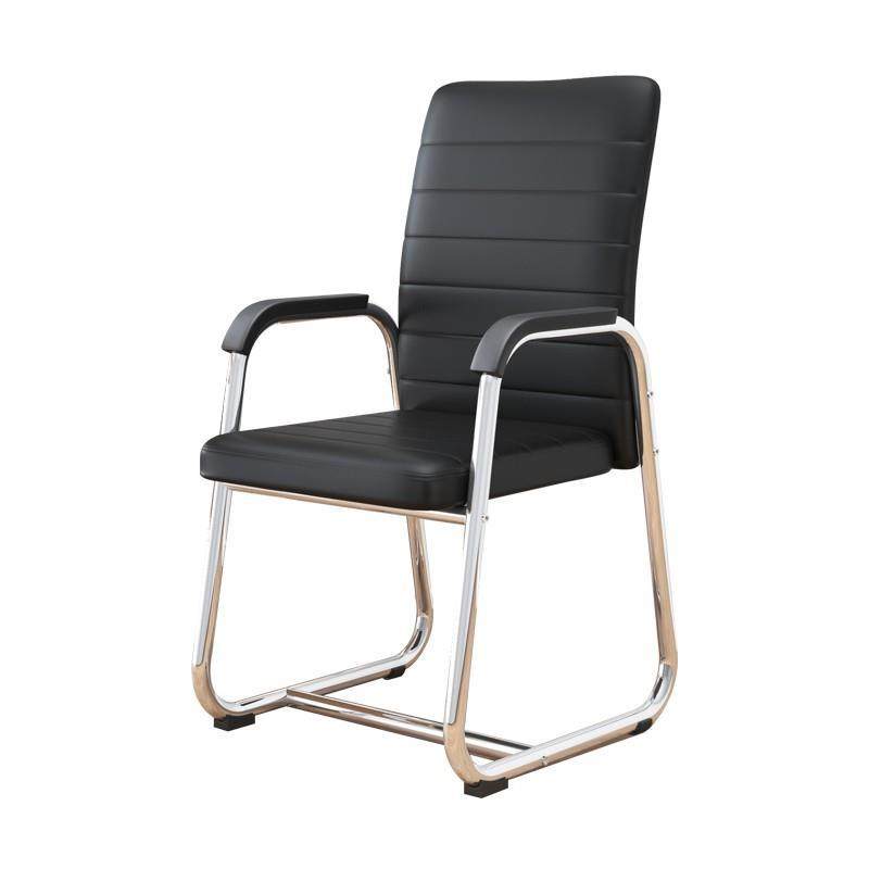 办公椅靠背不锈钢不占地商务椅电脑椅子简约不带S轮子办公椅无滑