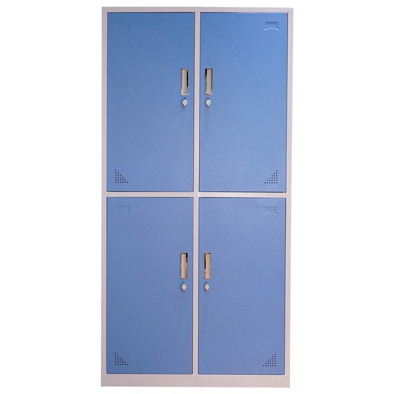 铁制双门更衣柜四门宿舍储物柜带锁工H厂员工多格鞋柜浴室存放柜