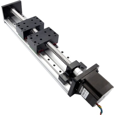 正反牙直线滑台模组滚珠丝杠精密双线性H80B电动滑轨X步进电机工