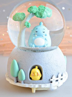 水晶球雪花音乐盒八音盒女孩子儿童七夕生日礼物摆件送女友闺蜜