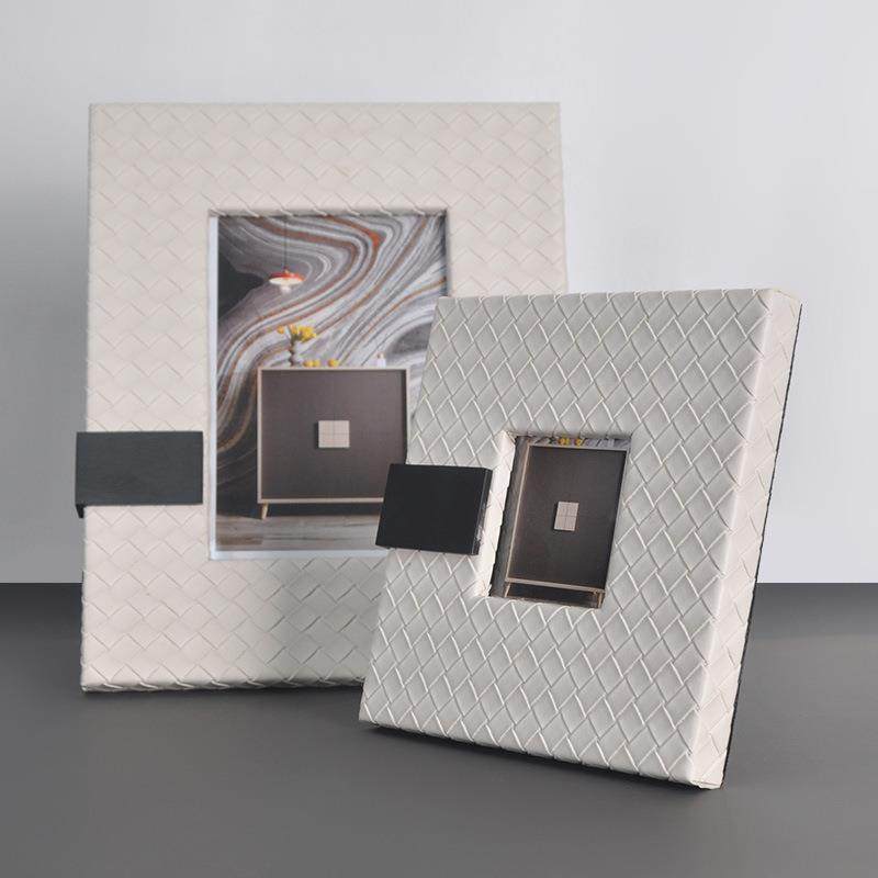 简约现代高端编织皮质相框摆台卧室床头柜书房桌面家居装饰品摆件,清洗/食品/商业设备,风口/风叶/风机配件,淘宝优惠券,粉丝福利购,淘宝优惠卷