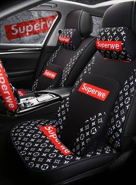 BDS数码印麻料四季汽车坐垫时尚新款卡通座套座垫子内饰用品