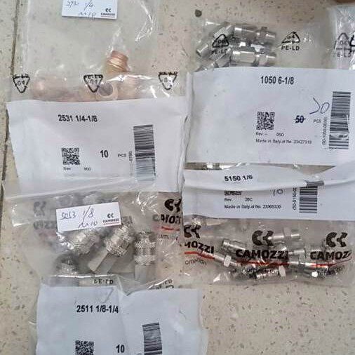 意大利原厂进口CAMOZZI康茂盛接头6512 6-1/8-M可提供海关报关单