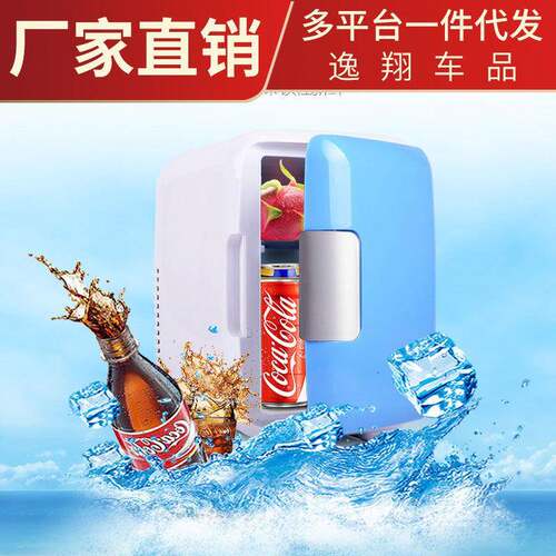 直销车载冰箱迷你冷暖小冰箱4L车家两用型宿舍家用4升冷藏箱
