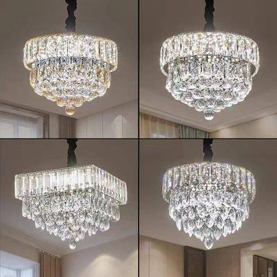 现代轻奢水晶吊灯房间灯水晶吸顶灯K9Crystallight