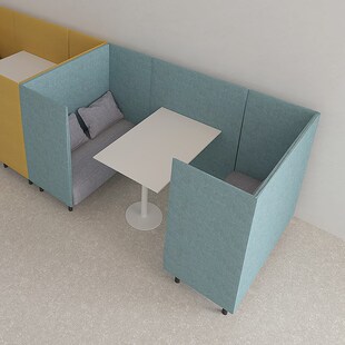 高背高屏风图书馆沙发办公室大厅接待休闲会客洽谈沙发包围卡座