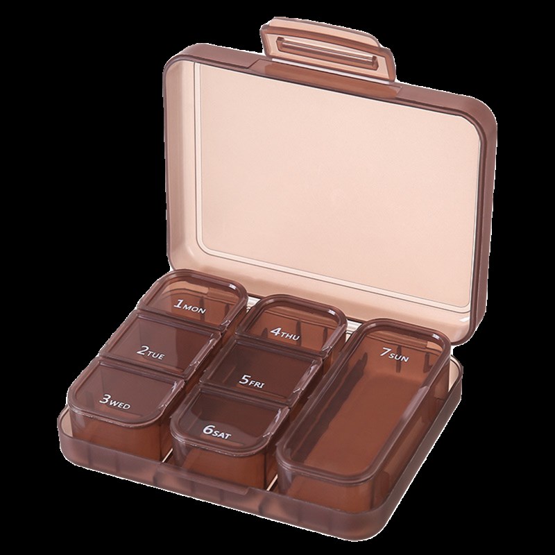 7格药盒分装药盒l多格收纳盒密封旅行迷你随身一周药片药丸盒