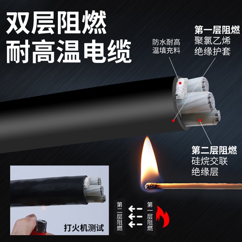 3/4芯铝芯电缆线10/16/v25/35平方铝线电线地埋线三相四线电缆铠