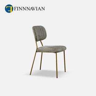 意式 Norah 轻奢无扶手靠背椅 现代轻奢家用布艺餐椅C 芬纳维亚ART