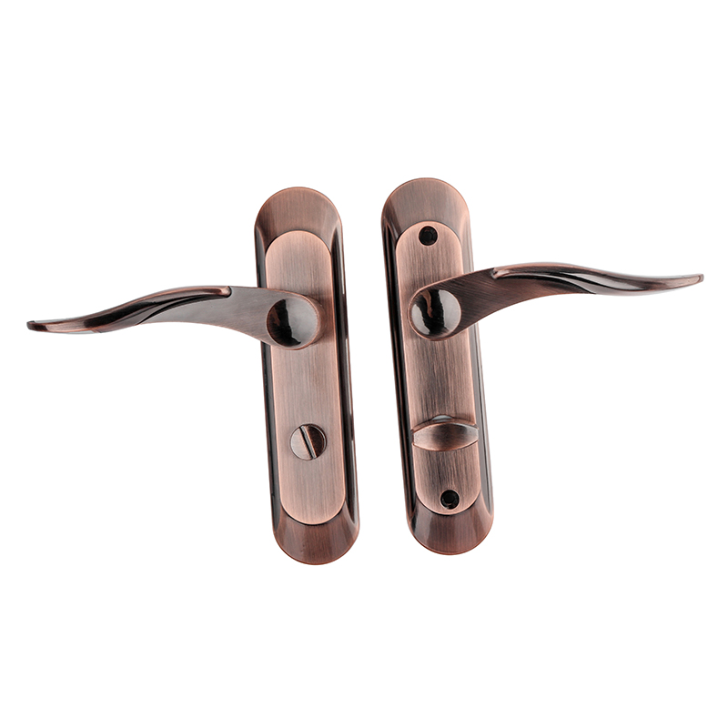 卫生间铝合金斜面凹弧面通用型v110孔距130锁具配件洗手间执手门