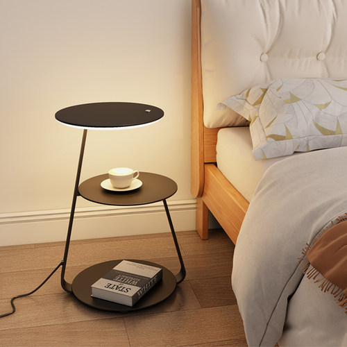 2023新款客厅沙发旁边几置物落地灯卧室智能床头柜一体氛围灯台灯