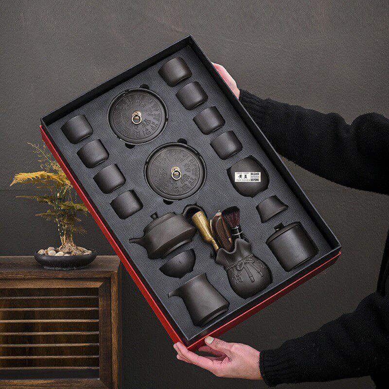 茶具礼品手工紫砂茶壶茶具套装烟灰缸天道酬勤整套家用会客送长辈