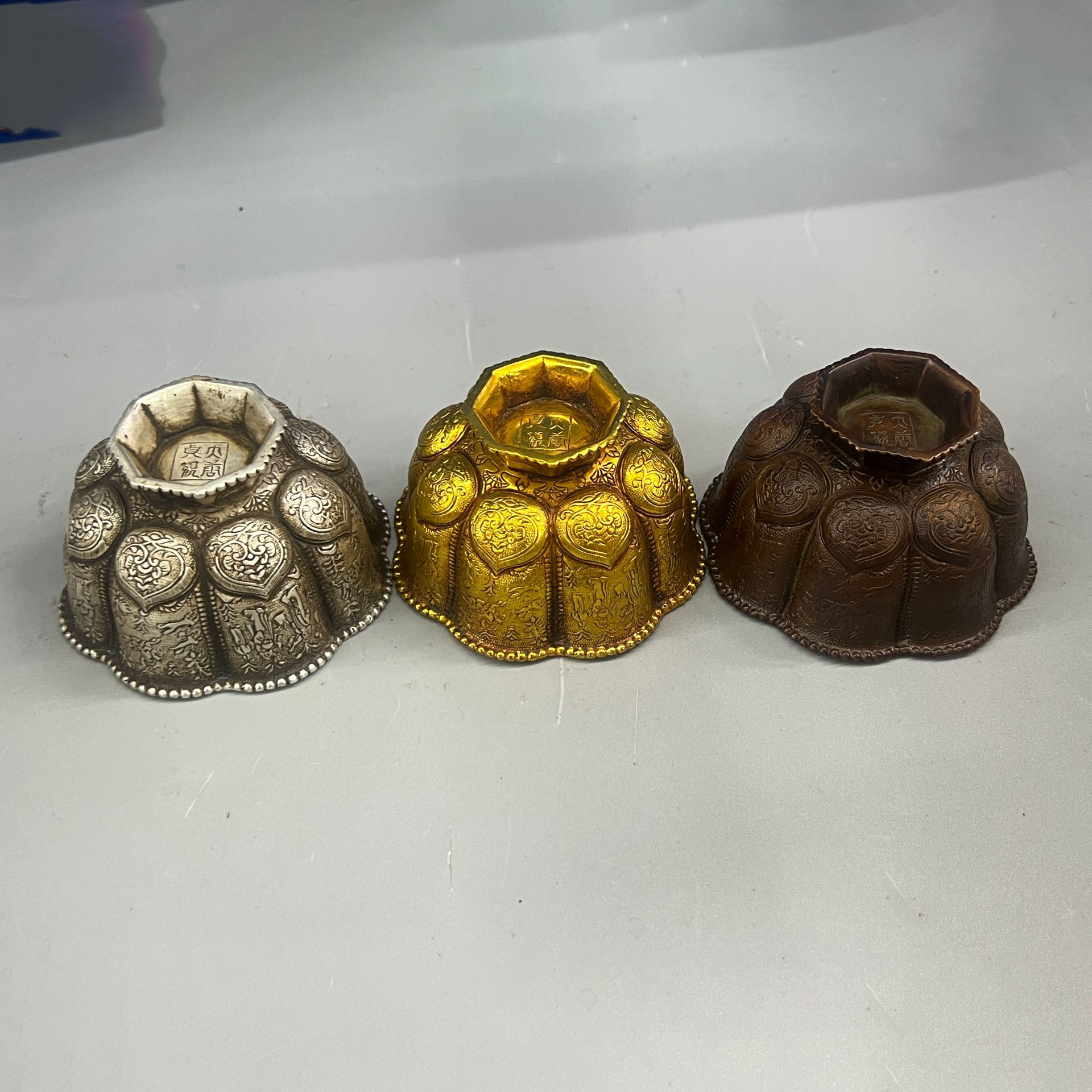 复古纯铜仿古做旧人物故事碗 黄铜工艺品摆件 文创市集古玩老物件