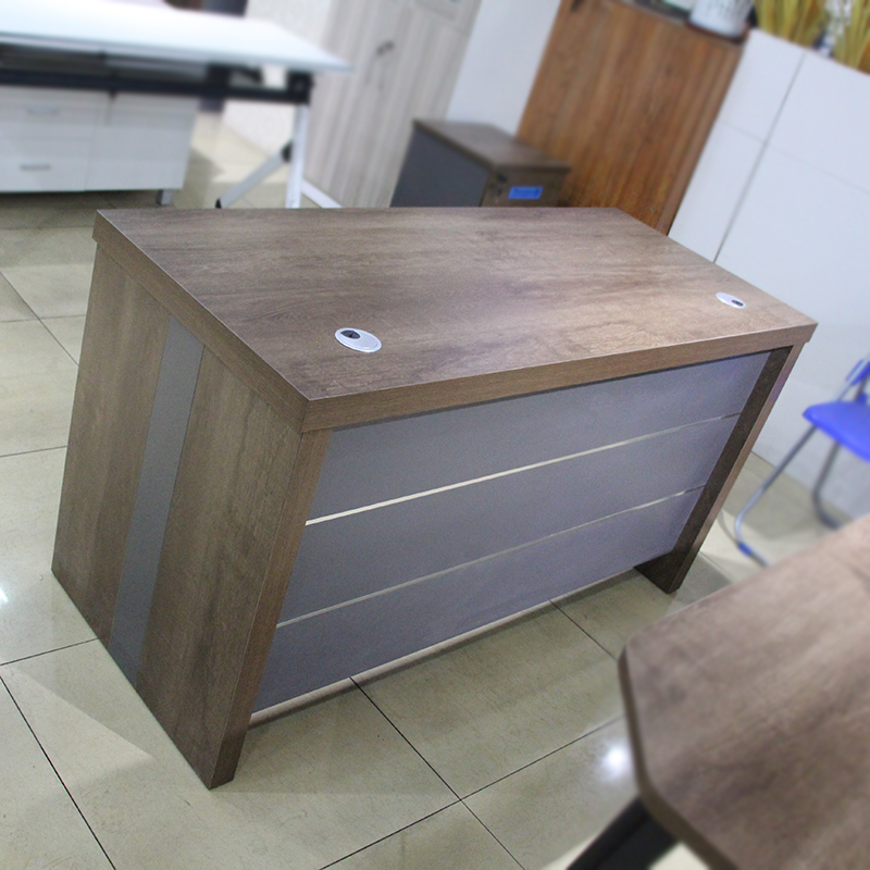 办公桌单人1.24米电脑员工桌台式家用抽J屉写字台书桌职员桌椅组