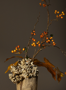 形上粗陶陶瓷花瓶灼色高圆罐客厅桌面纯手工艺P术复古摆件朋友送