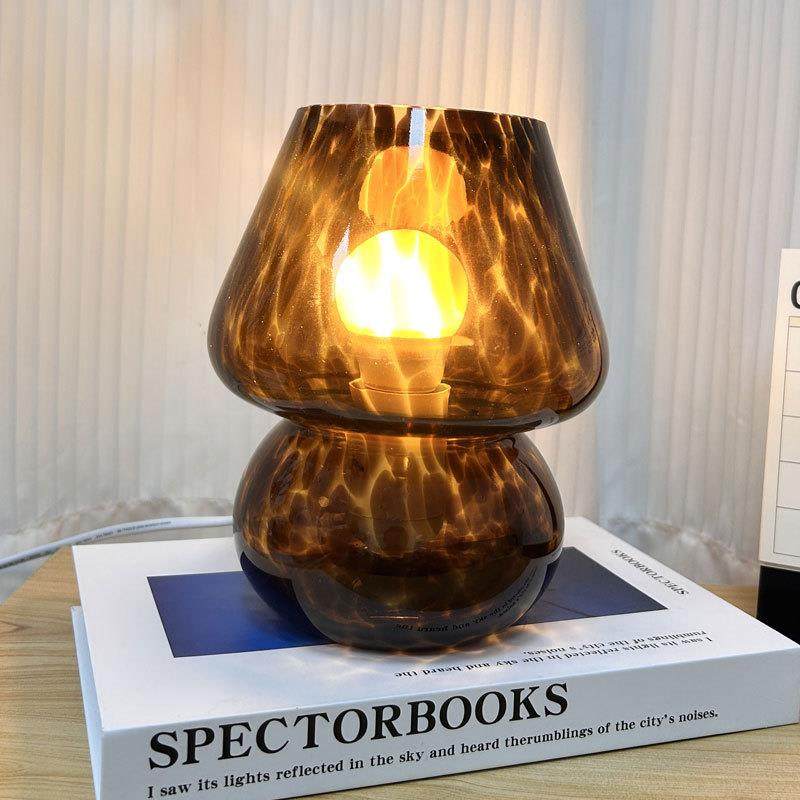 蘑菇玻璃灯美式复古中古夜灯装饰轻奢卧室台灯可调光蜡烛床头灯,纺织面料/辅料/配套,纺织机械配件,淘宝优惠券,粉丝福利购,淘宝优惠卷