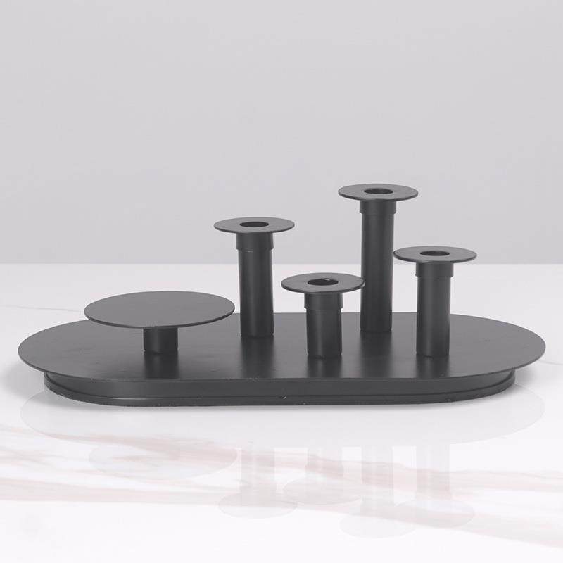 现代简约磁铁烛台样板房茶几餐厅餐桌黑白色金属创意蜡烛桌面摆件,特色手工艺,其他特色工艺品,淘宝优惠券,粉丝福利购,淘宝优惠卷