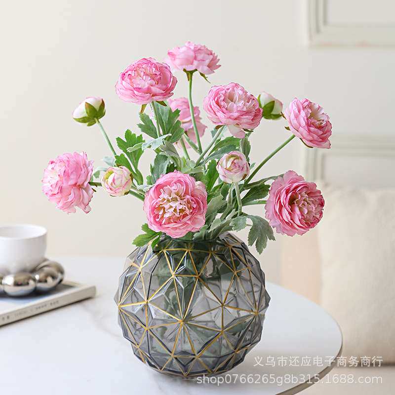 现代高档家居桌面装饰花摆件客厅餐桌电视柜假花仿真花插花艺摆设
