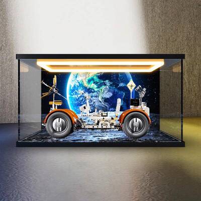 亚克力防尘罩适用LEGO机械组系列42182月面探测车模型灯光展示盒