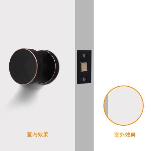 单面锁带锁体静音隐形锁具门把手合金木门整套吸磁家用面板通用型
