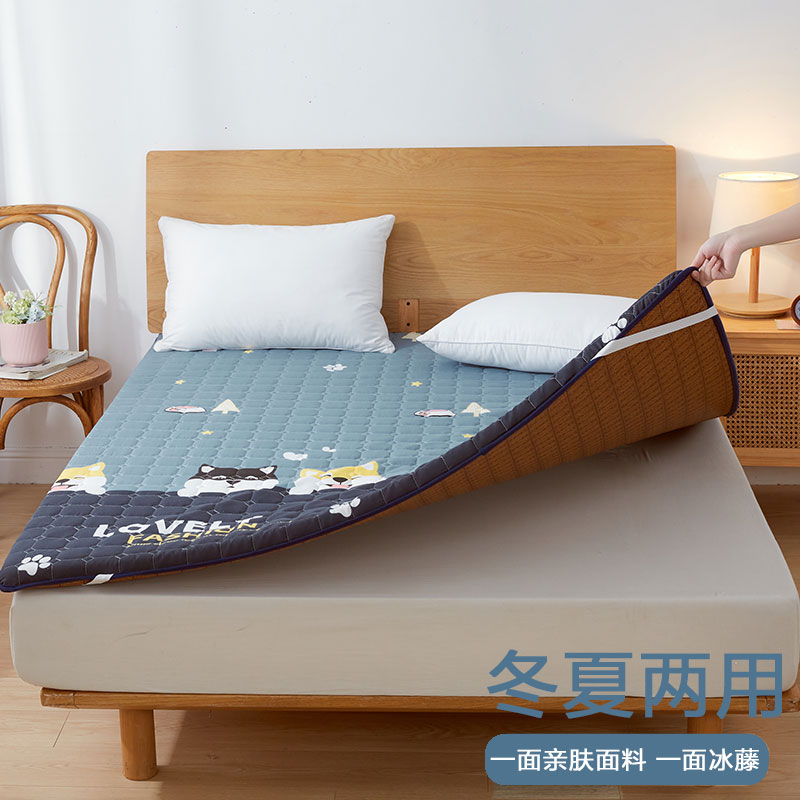 床垫子软垫加厚宿舍单人垫被冬夏季凉席两用折叠垫褥子家用