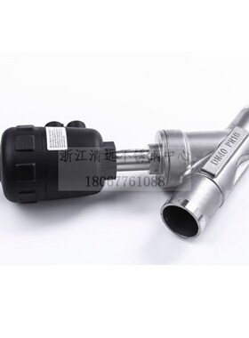 304不锈钢气动角座阀Y型焊接高温DN15 20 25 32 40 50不锈钢头