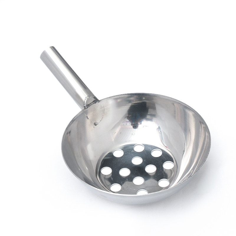 粉瓢不锈钢自制酸辣粉下粉打粉粉丝大孔漏瓢手工红薯粉条漏勺专用